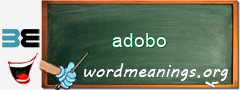 WordMeaning blackboard for adobo